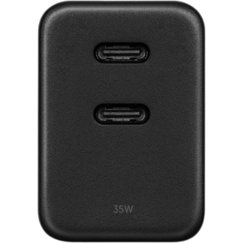 FAST GAN CHARGER 35W-BLACK-EU, СЗУ 35W,  разъёмы USB-C . Цвет: чёрный